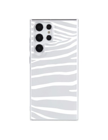 Cover Samsung Galaxy S23 Ultra 5G Zebra Bianco Trasparente - Project M