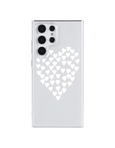Samsung Galaxy S23 Ultra 5G Case Hearts Love White Clear...