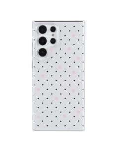 Cover Samsung Galaxy S23 Ultra 5G Punti Rosa Trasparente...