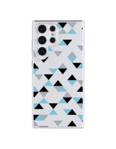 Samsung Galaxy S23 Ultra 5G Case Triangles Ice Blue Black...