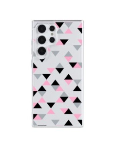Coque Samsung Galaxy S23 Ultra 5G Triangles Pink Rose...