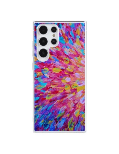 Samsung Galaxy S23 Ultra 5G Case Flowers Blue Pink Splash - Ebi Emporium