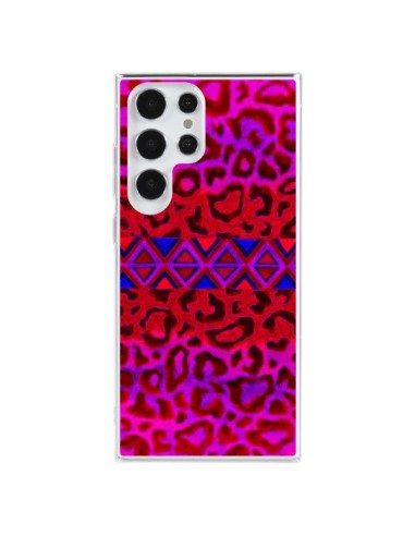 Coque Samsung Galaxy S23 Ultra 5G Tribal Leopard Rouge - Ebi Emporium