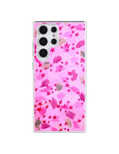 Coque Samsung Galaxy S23 Ultra 5G Stars Etoiles Roses - Ebi Emporium