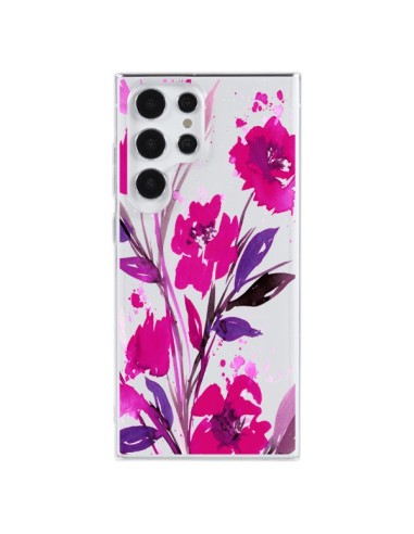 Coque Samsung Galaxy S23 Ultra 5G Roses Fleur Flower Transparente - Ebi Emporium