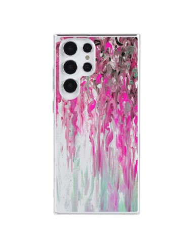 Coque Samsung Galaxy S23 Ultra 5G Tempête Rose Transparente - Ebi Emporium