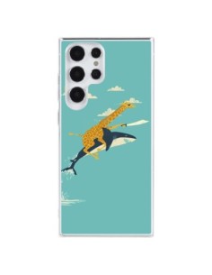 Samsung Galaxy S23 Ultra 5G Case Giraffe Shark Flying -...