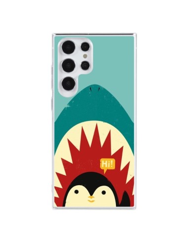 Coque Samsung Galaxy S23 Ultra 5G Pingouin Requin - Jay Fleck