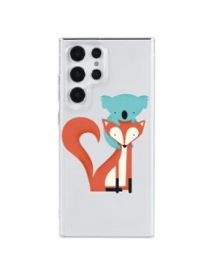 Samsung Galaxy S23 Ultra 5G Case Fox and Koala Love Clear...