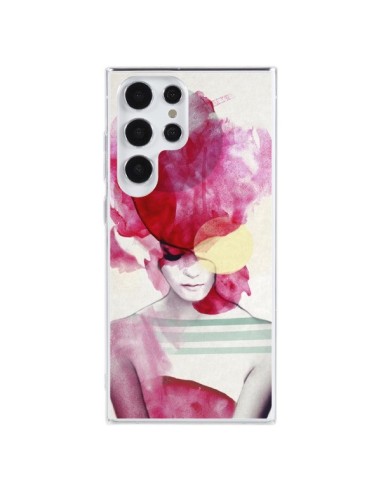 Coque Samsung Galaxy S23 Ultra 5G Bright Pink Portrait Femme - Jenny Liz Rome