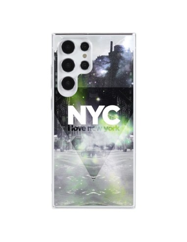 Coque Samsung Galaxy S23 Ultra 5G I Love New York City Vert - Javier Martinez