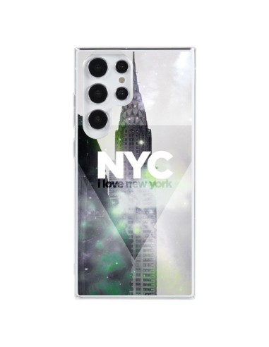 Coque Samsung Galaxy S23 Ultra 5G I Love New York City Gris Violet Vert - Javier Martinez