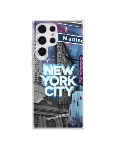 Coque Samsung Galaxy S23 Ultra 5G New York City Buildings Bleu - Javier Martinez