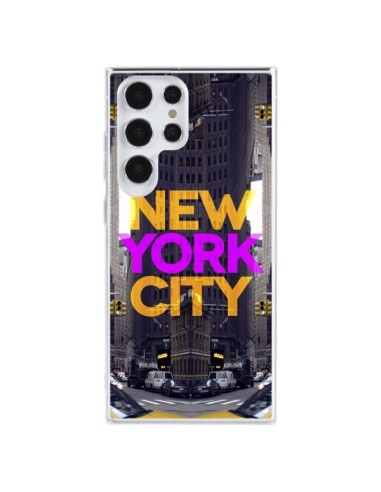 Cover Samsung Galaxy S23 Ultra 5G New York City Arancione Viola - Javier Martinez