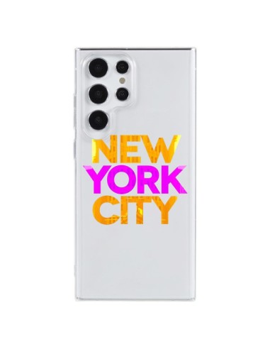 Coque Samsung Galaxy S23 Ultra 5G New York City NYC Orange Rose Transparente - Javier Martinez