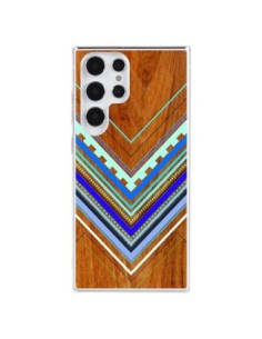 Samsung Galaxy S23 Ultra 5G Case Aztec Arbutus Blue Wood...