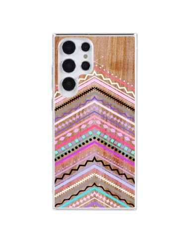 Cover Samsung Galaxy S23 Ultra 5G Viola Bosco Legno Azteque Aztec Tribal - Jenny Mhairi