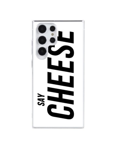 Coque Samsung Galaxy S23 Ultra 5G Say Cheese Smile Blanc - Jonathan Perez