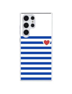Coque Samsung Galaxy S23 Ultra 5G Mariniere Coeur -...