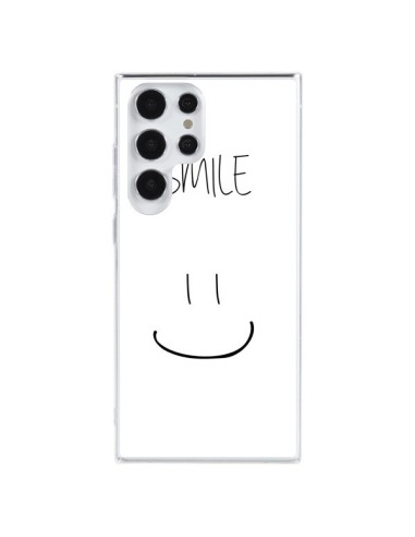 Coque Samsung Galaxy S23 Ultra 5G Smile Souriez en Blanc - Jonathan Perez