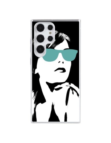 Coque Samsung Galaxy S23 Ultra 5G Fille Lunettes Bleues - Jonathan Perez