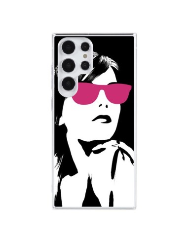 Cover Samsung Galaxy S23 Ultra 5G Ragazza Occhiali Rosa - Jonathan Perez