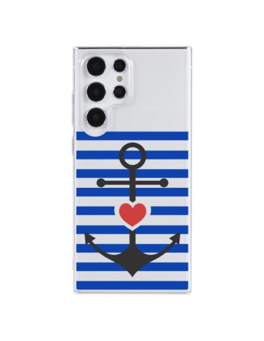 Samsung Galaxy S23 Ultra 5G Case Ancora Marina Heart Clear - Jonathan Perez