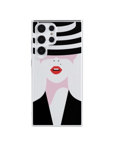 Coque Samsung Galaxy S23 Ultra 5G Femme Chapeau Hat Lady Transparente - Dricia Do