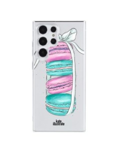 Samsung Galaxy S23 Ultra 5G Case Macarons Pink Mint Clear...