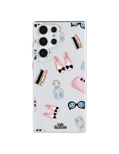 Cover Samsung Galaxy S23 Ultra 5G Essential Beautiful Bellezza Essenziale Trasparente - kateillustrate