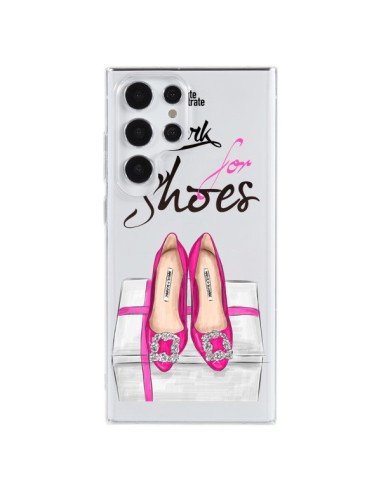 Coque Samsung Galaxy S23 Ultra 5G I Work For Shoes Chaussures Transparente - kateillustrate