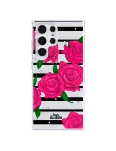 Samsung Galaxy S23 Ultra 5G Case Pink Flowers Clear -...
