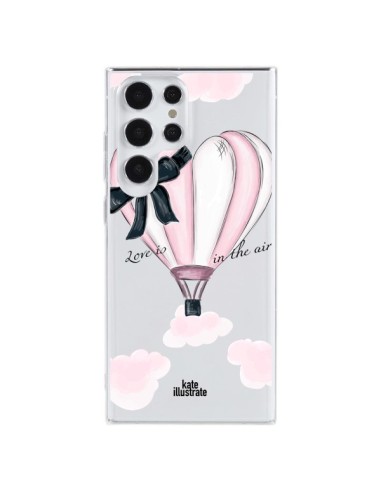 Cover Samsung Galaxy S23 Ultra 5G Love is in the Air Amore Mongolfiera Trasparente - kateillustrate