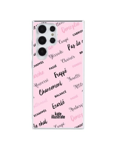 Coque Samsung Galaxy S23 Ultra 5G Ballerina Ballerine Mots - kateillustrate