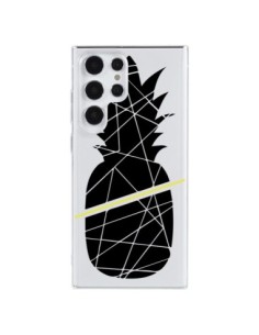 Samsung Galaxy S23 Ultra 5G Case Ananas Black Clear -...