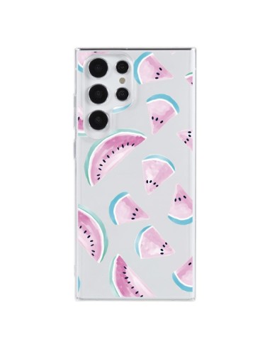 Coque Samsung Galaxy S23 Ultra 5G Pasteque Watermelon Fruit Ete Summer Transparente - Lisa Argyropoulos