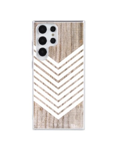 Samsung Galaxy S23 Ultra 5G Case Tribal Aztec Wood Wood Arrow White - Laetitia