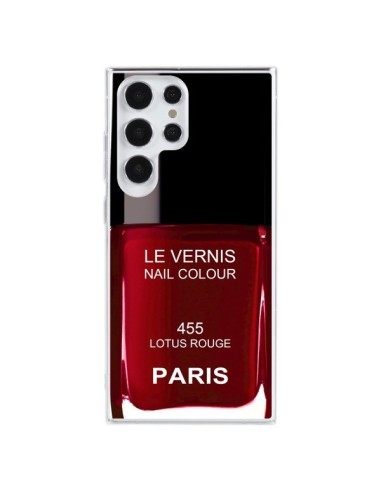 Coque Samsung Galaxy S23 Ultra 5G Vernis Paris Lotus Rouge - Laetitia