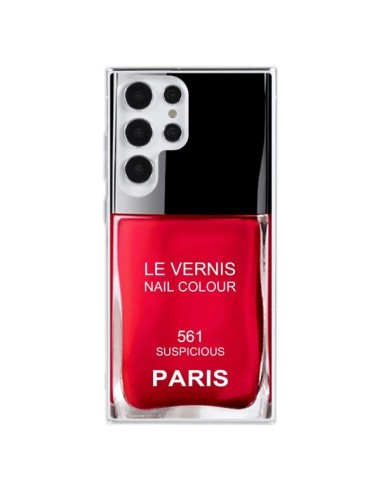 Coque Samsung Galaxy S23 Ultra 5G Vernis Paris Suspicious Rouge - Laetitia