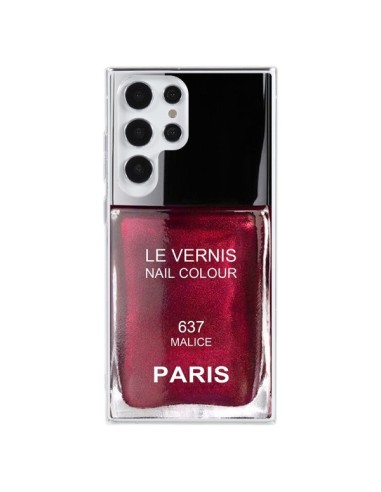 Samsung Galaxy S23 Ultra 5G Case Nail polish Paris Malice Purple - Laetitia