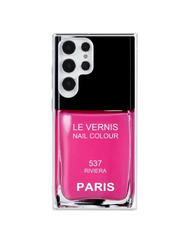Coque Samsung Galaxy S23 Ultra 5G Vernis Paris Riviera Rose - Laetitia