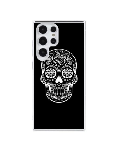 Coque Samsung Galaxy S23 Ultra 5G Tête de Mort Mexicaine Blanche - Laetitia