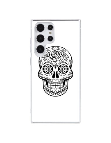 Coque Samsung Galaxy S23 Ultra 5G Tête de Mort Mexicaine Noir - Laetitia