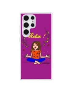 Coque Samsung Galaxy S23 Ultra 5G Fille Relax Zen Yoga -...