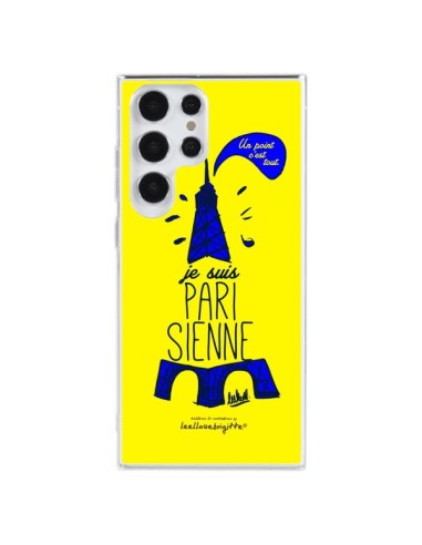 Samsung Galaxy S23 Ultra 5G Case Je suis Parisienne La Tour Eiffel Yellow - Leellouebrigitte