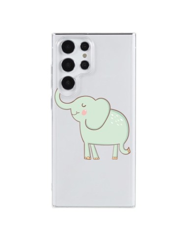 Coque Samsung Galaxy S23 Ultra 5G Elephant Elefant Animal Coeur Love  Transparente - Petit Griffin