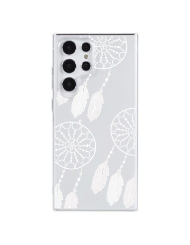 Cover Samsung Galaxy S23 Ultra 5G Acchiappasogni Bianco Dreamcatcher Triple Trasparente - Petit Griffin