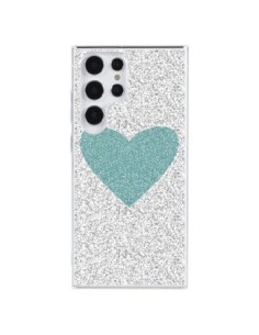 Cover Samsung Galaxy S23 Ultra 5G Cuore Blu Verde Argento...