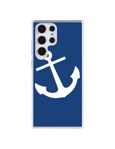 Coque Samsung Galaxy S23 Ultra 5G Ancre Navire Navy Blue Anchor - Mary Nesrala