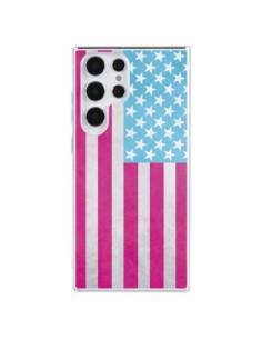 Cover Samsung Galaxy S23 Ultra 5G Bandiera USA Vintage -...